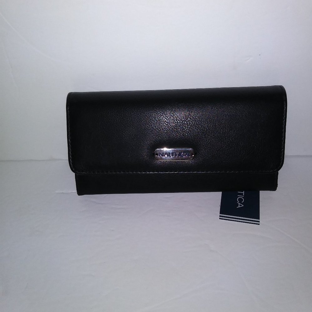 Nautica Trifold Black Wallet